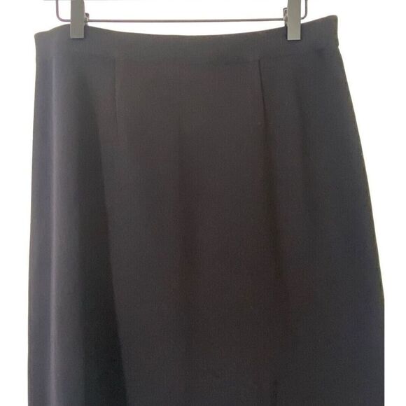 Exclusively Misook Black Skirt Size S Knee Length Pull-On 100% Acrylic Pencil - Picture 3 of 6
